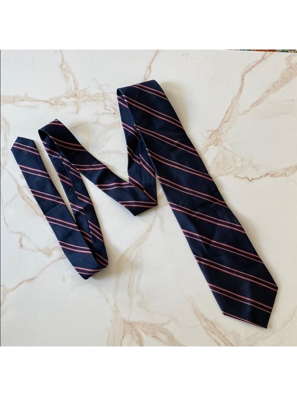 Classic Navy Striped Tie